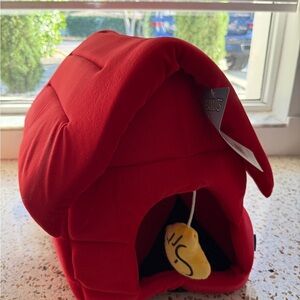 Red Doghouse Plush with Yellow Toy